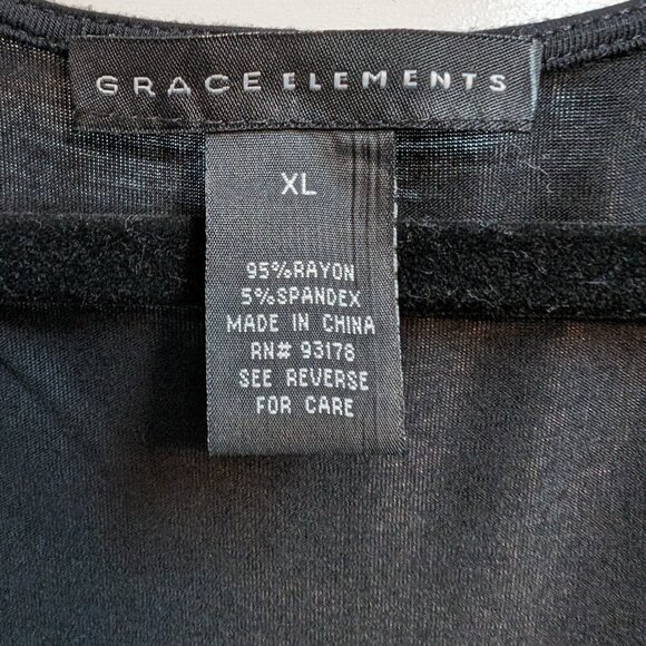 Women's Black Tunic Handkerchief Hem Size XL - Picture 2 of 7